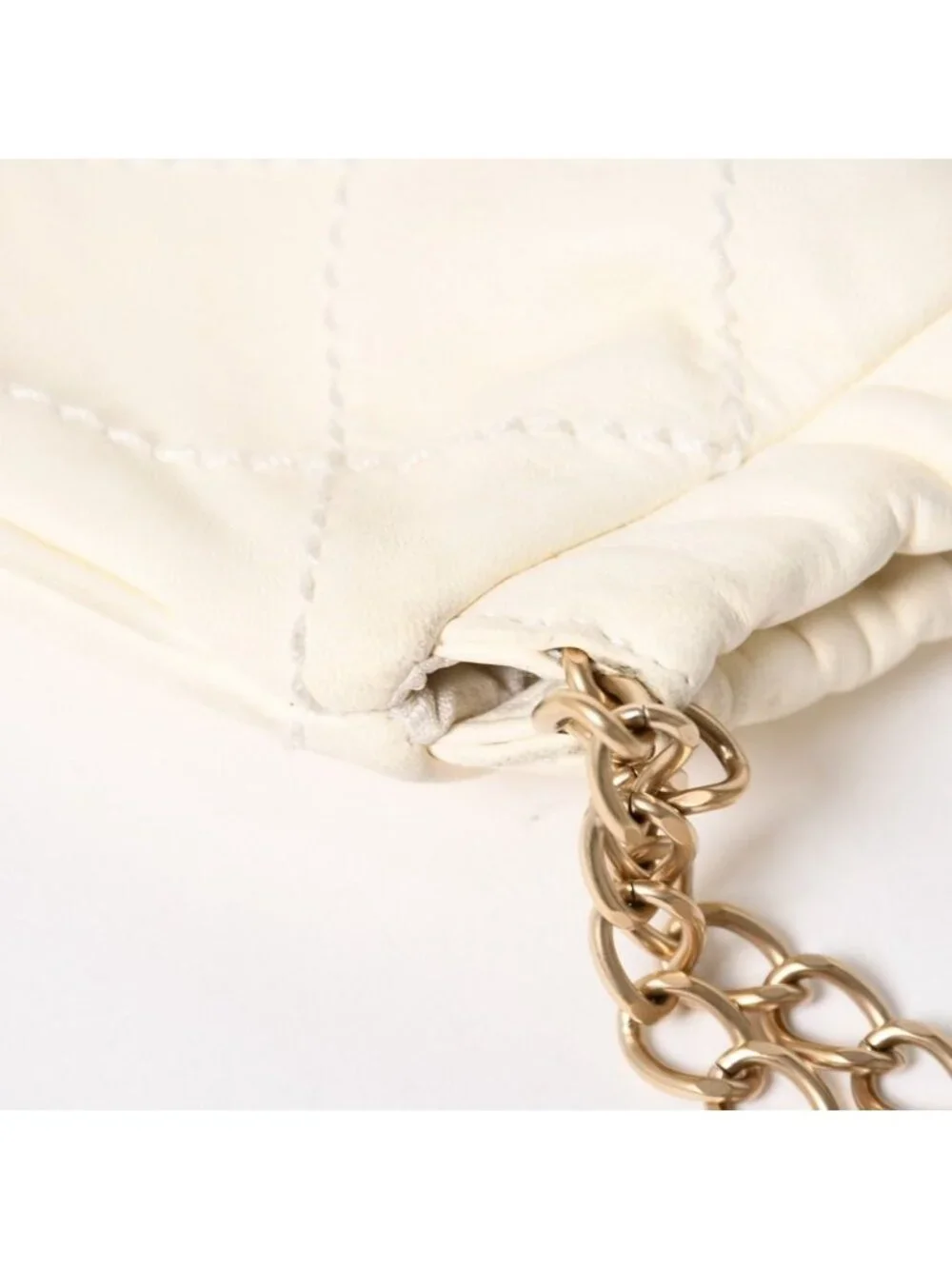 Chanel Shoulder Bag Chain Floral White Red Green Gold Lambskin